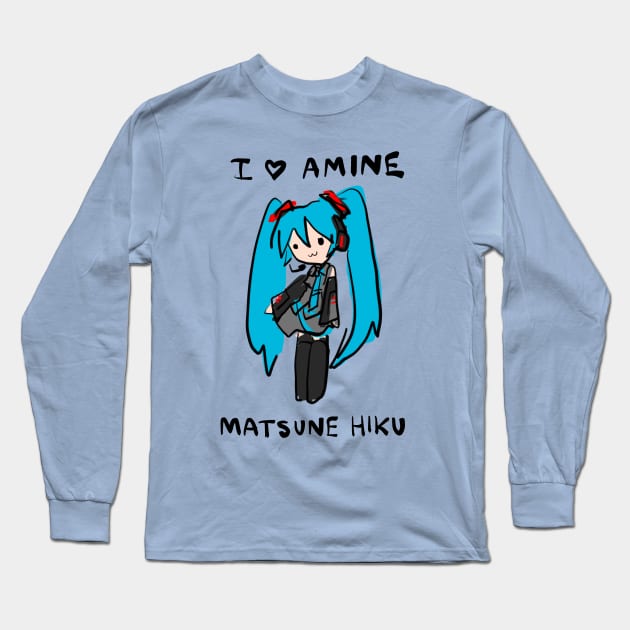 amine fan Long Sleeve T-Shirt by draculovely
